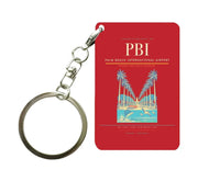 Thumbnail for Palm Beach International Airport (PBI) design on red key chain