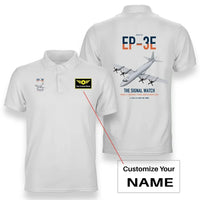 Thumbnail for EP-3E ARIES II design on white+name double-side polo t-shirt, double-side print