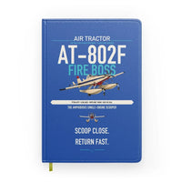 Thumbnail for Air Tractor AT-802F Fire Boss design on blue notebook