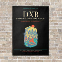 Thumbnail for Dubai International Airport DXB - Canvas Framed - Black