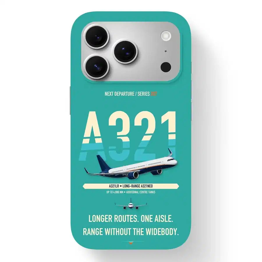 Airbus A321LR Case design on turquoise iphone case