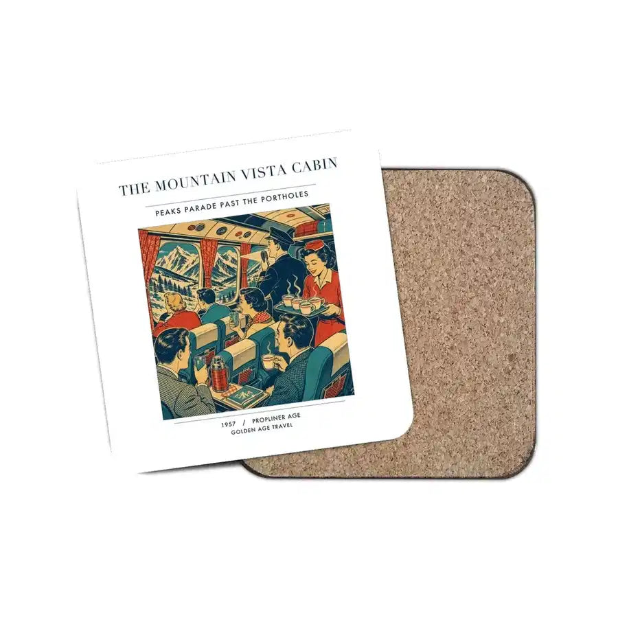The Mountain Vista Cabin - Designed Coasters design on white 1-piece