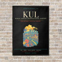 Thumbnail for Kuala Lumpur International Airport KUL - Canvas Framed - Black