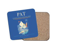 Thumbnail for Jay Prakash Narayan International Airport (PAT) design on blue 1 piece coaster