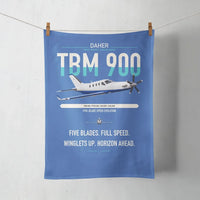 Thumbnail for Daher TBM 900 design on blue towel