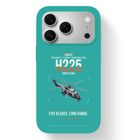 Thumbnail for Airbus H225 design on turquoise magsafe iphone case, for iPhone 17 Pro