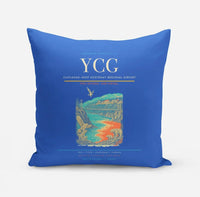 Thumbnail for Castlegar–West Kootenay Regional Airport (YCG) design on blue pillow