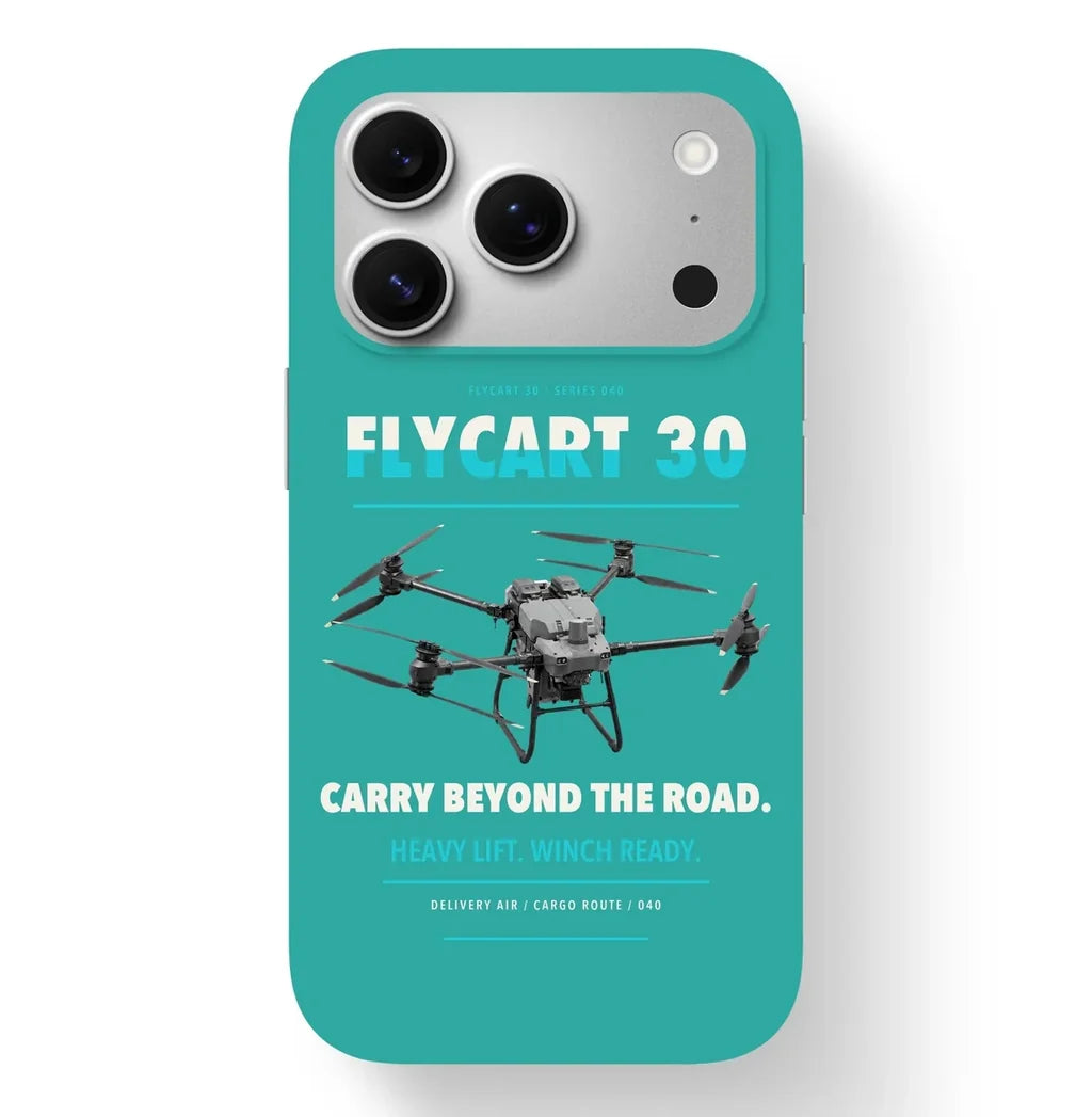 DJI FlyCart 30 Case design on turquoise iphone case