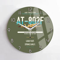 Thumbnail for Air Tractor AT-802F design on green army no frame wall clock