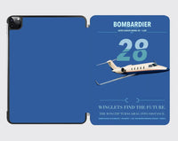Thumbnail for Bombardier Learjet 28 design on blue ipad tablet case