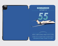Thumbnail for Bombardier Learjet 55 design on blue ipad tablet case
