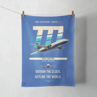 Thumbnail for Boeing 777-200LR design on blue towel