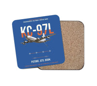 Thumbnail for KC-97L STRATOFREIGHTER design on blue 1 piece coaster