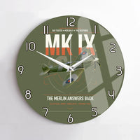 Thumbnail for Supermarine Spitfire Mk IX design on green army no frame wall clock