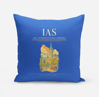 Thumbnail for Iași International Airport (IAS) design on blue pillow