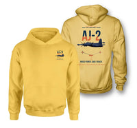 Thumbnail for AJ-2 Savage Tanker design on yellow double-side hoodie, double-side print