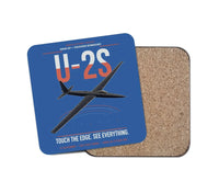 Thumbnail for U-2S Dragon Lady design on blue 1 piece coaster