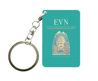 Thumbnail for Zvartnots International Airport EVN — Yerevan Key Chain design on turquoise key chain
