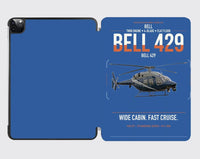 Thumbnail for Bell 429 design on blue ipad tablet case