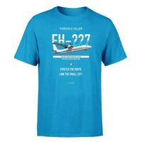Thumbnail for Fairchild Hiller FH-227B design on turquoise single side