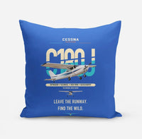 Thumbnail for Cessna 180J Skywagon design on blue pillow