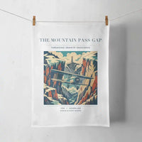 Thumbnail for VINTAGE G4253 - The Mountain Pass Gap - Designed Towels design on white