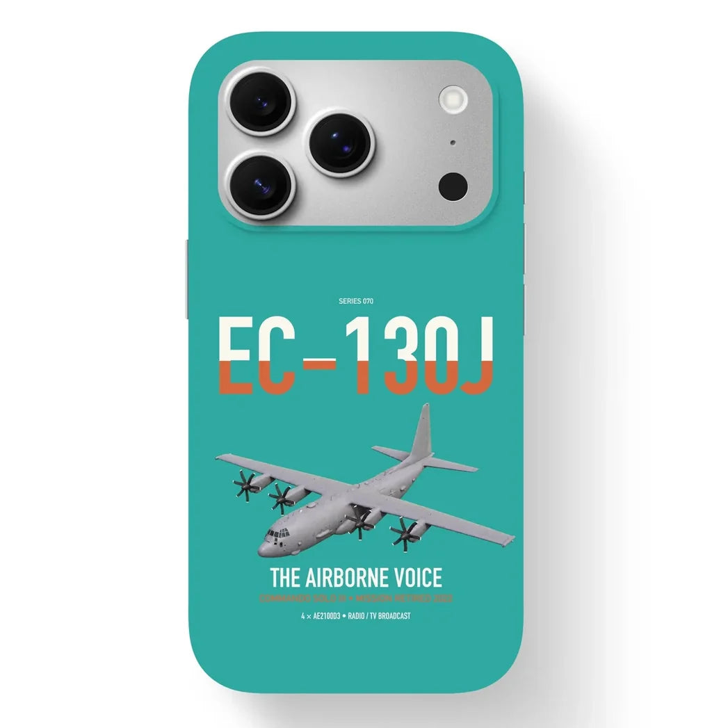 EC-130J Commando Solo III design on turquoise magsafe iphone case, for iPhone 17 Pro