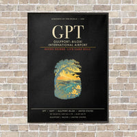 Thumbnail for GulfportBiloxi International Airport GPT - Canvas Framed - Black