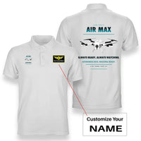 Thumbnail for Percepto Air Max design on white polo with custom name badge