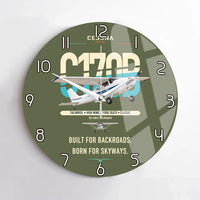 Thumbnail for Cessna 170B design on green army no frame wall clock