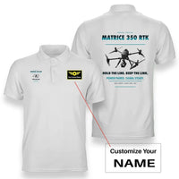 Thumbnail for DJI Matrice 350 RTK design on white polo with custom name badge