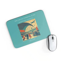 Thumbnail for VINTAGE G4300 - The Grand Terminal Echo - Designed Mouse Pads design on turquoise rectangle