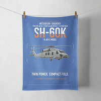 Thumbnail for Mitsubishi Sikorsky SH-60K design on blue towel