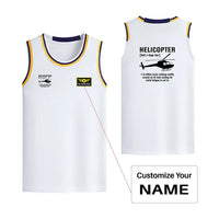 Thumbnail for Helicopter [Noun] Designed Basketball Style Sports Tank Tops - view 15