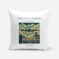 Thumbnail for VINTAGE G4095 - The Fog Landing - Designed Pillows design on white
