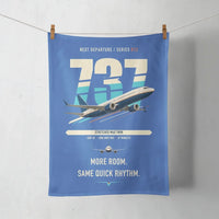 Thumbnail for Boeing 737 MAX 9 design on blue towel