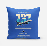 Thumbnail for Boeing 737-900ER design on blue pillow