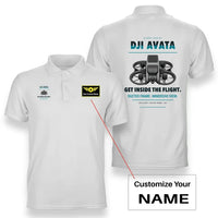 Thumbnail for DJI Avata design on white polo with custom name badge