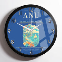 Thumbnail for V. C. Bird International Airport ANU Wall-Clock Framed - Blue