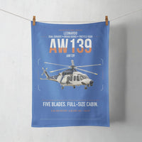 Thumbnail for Leonardo AW139 design on blue towel