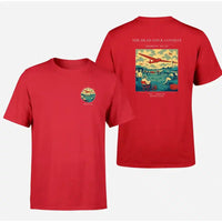 Thumbnail for VINTAGE G4257 - The Dead Stick Contest - Double-Side T-Shirt design on red double side t shirt