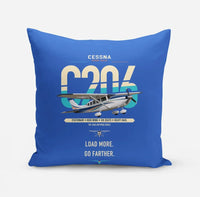Thumbnail for Cessna 206 Stationair design on blue pillow