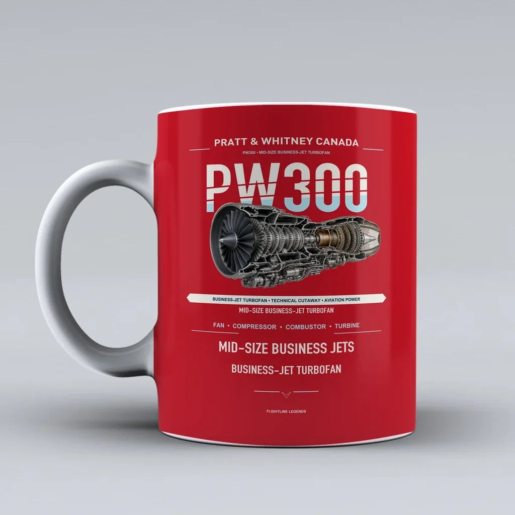 Mug design on red pw300