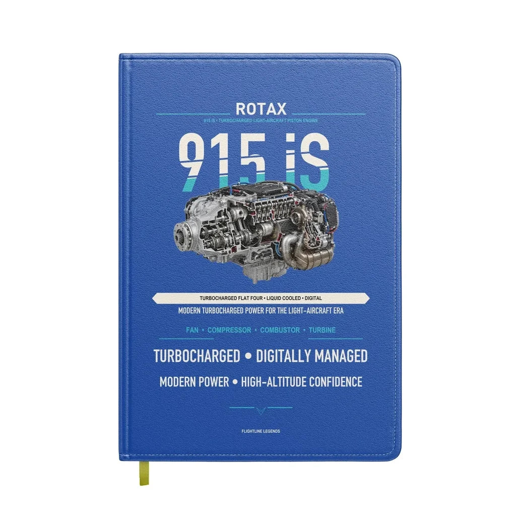 915 iS design on blue notebook