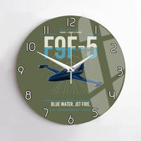 Thumbnail for F9F-5 Panther design on green army no frame wall clock
