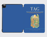 Thumbnail for Bohol-Panglao International Airport (TAG) design on blue ipad tablet case