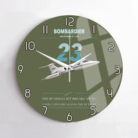 Thumbnail for Bombardier Learjet 23 design on green army no frame wall clock
