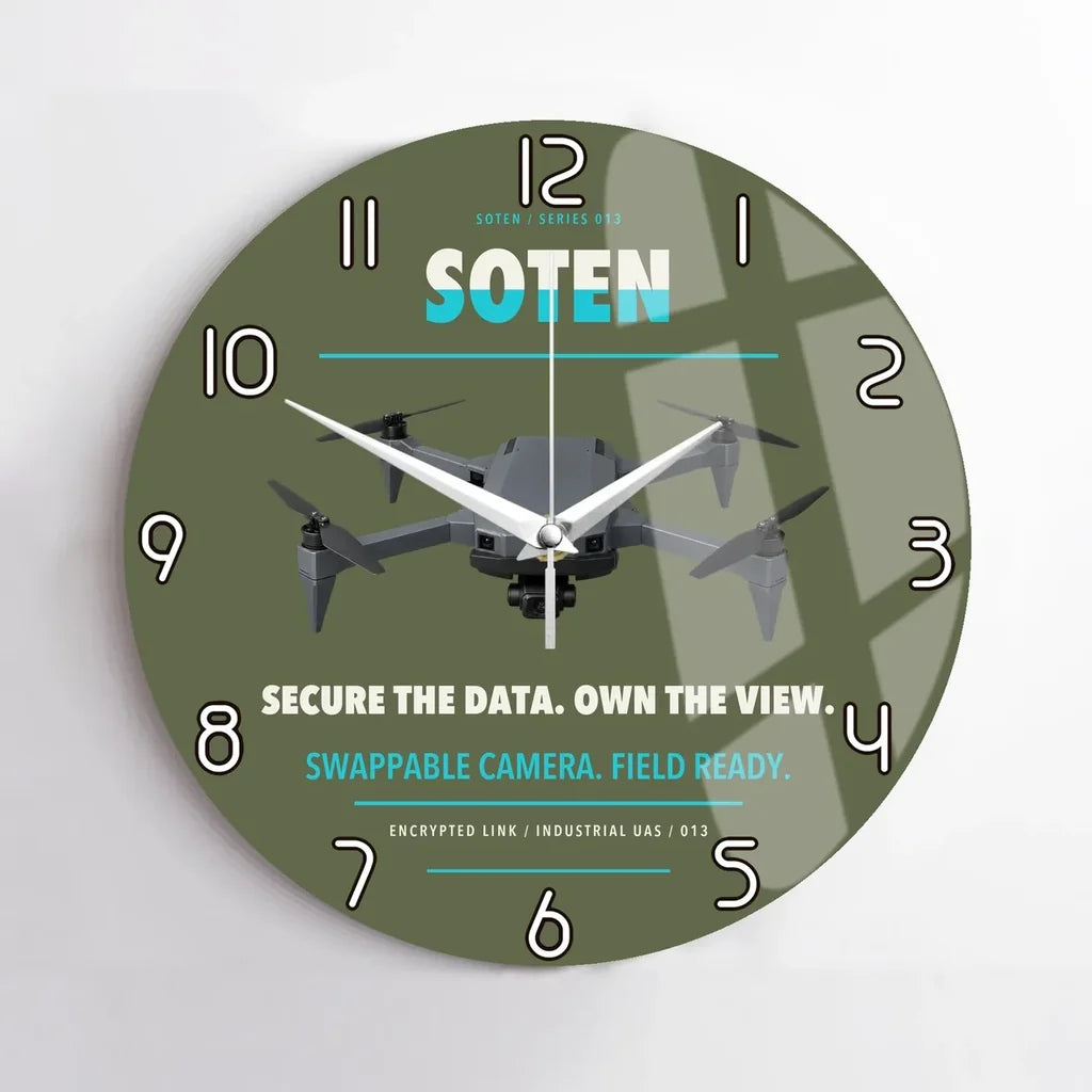 ACSL SOTEN design on green army no frame wall clock