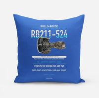 Thumbnail for RB211-524 design on blue pillow