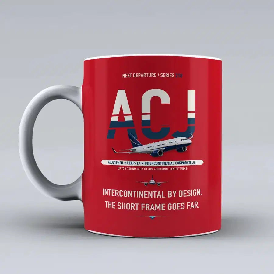 ACJ319neo Mug design on red airbus